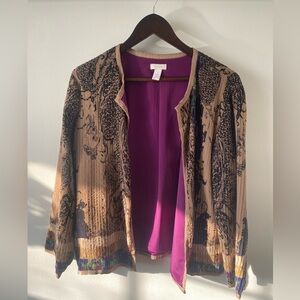 Pleated Paisley Jacket